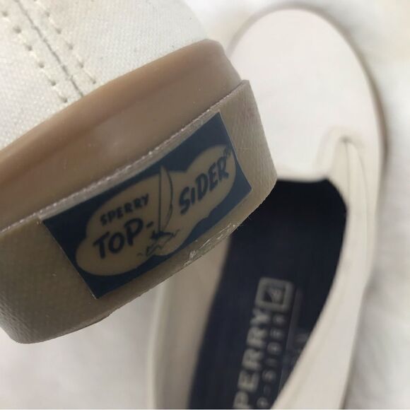 Sperry Top- Sider for J. Crew Cream Slip On Deck Shoe Loafer - Picture 10 of 12